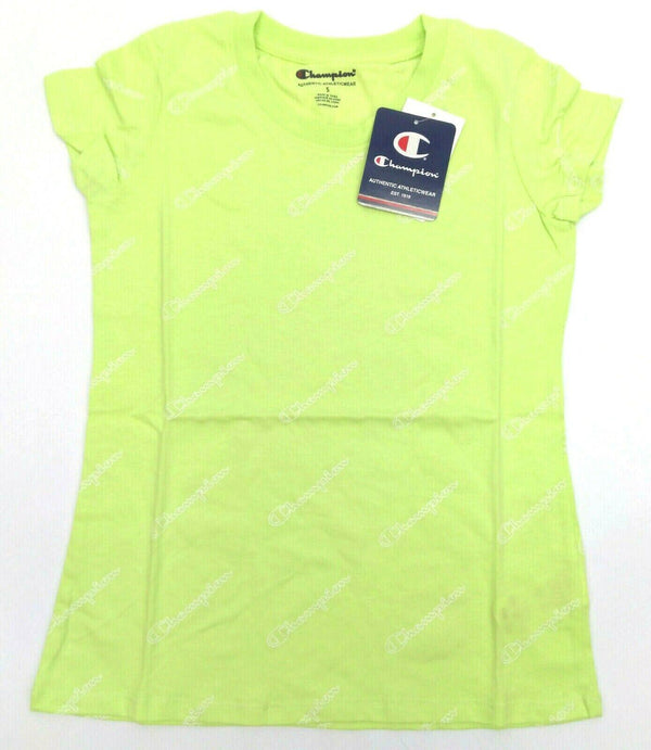 Champion Girl's Script Print Short Sleeve T-Shirt Chilled Mint Green