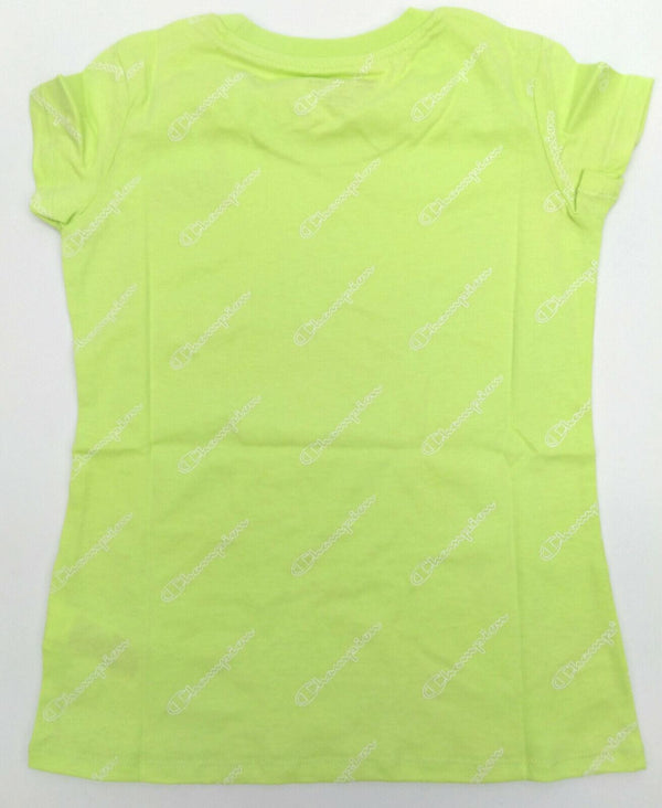 Champion Girl's Script Print Short Sleeve T-Shirt Chilled Mint Green