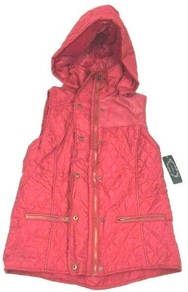 Ambiance Men's Winter Vest Jacket Body Warmer Sleeveless Hooded Coat Medium
