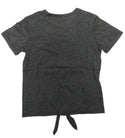 Champion Girls' T-Shirt Short Sleeve Tee Tie Front Granite Heather Size X-Small