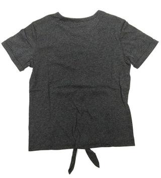 Champion Girls' T-Shirt Short Sleeve Tee Tie Front Granite Heather Size X-Small