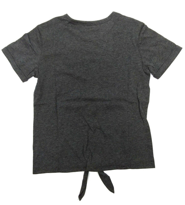 Champion Girls' T-Shirt Short Sleeve Tee Tie Front Granite Heather Size X-Small
