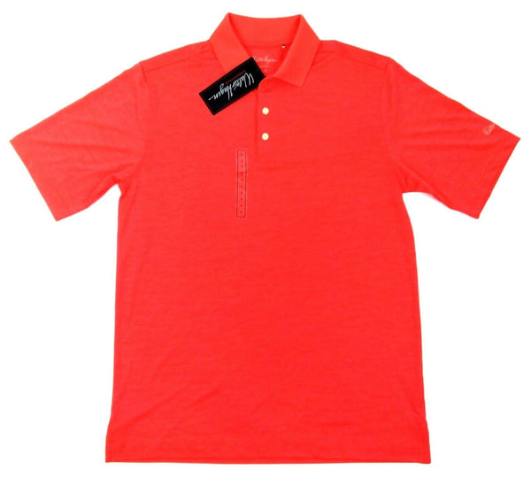Walter Hagen Essentials Men's Golf Polo Shirt Space Short Sleeve Dye Coral S