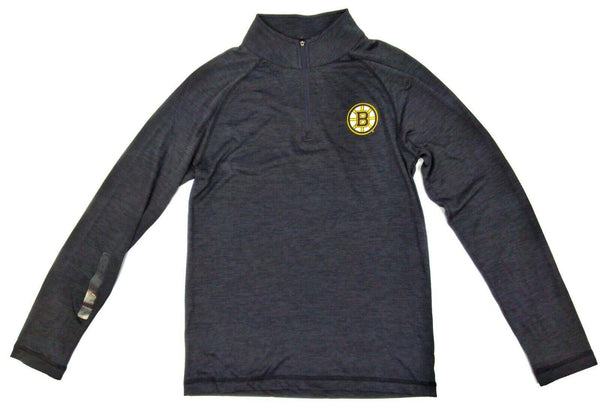 Fanatics Men's Boston Bruins Long Sleeve Quarter-Zip Pullover Jacket Gray Small