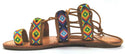 Indigo Rd Garlan Women's Sandals Lace Up Geometric Brown Multicolor Size 7.5M