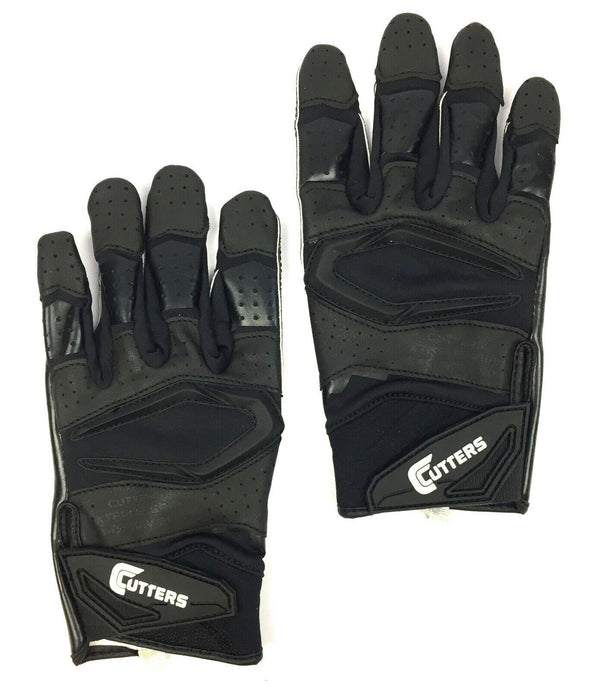 Cutters Adult Football Receiver Gloves REV Pro C Tack Black - Small