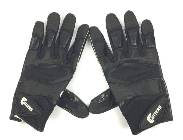 Cutters Adult Football Receiver Gloves REV Pro C Tack Black - Small