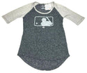 Women's T-Shirt Majestic Fan High Low Top Fashion 3/4 Sleeve Heather Grey Small