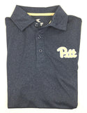 Men's Polo Shirt Short Colosseum Pitt Panthers Sleeve Grey Size Small