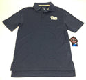 Men's Polo Shirt Short Colosseum Pitt Panthers Sleeve Grey Size Small