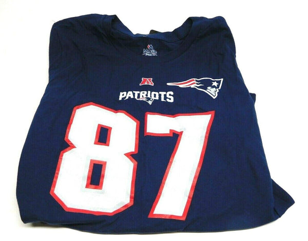 England Women's Crew Tee Patriots 87 Rob Gronkowski Fair Catch IV  Navy - Large