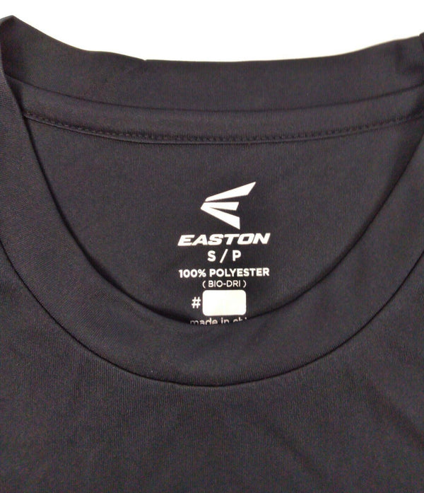 Easton Men's Baseball Jersey Spirit Long Sleeve Crew Neck Black Adult Size Small