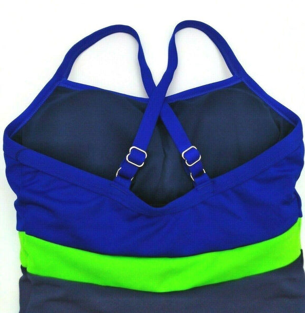Dolfin Women's Swimsuit Colorblock One-Piece X-back Size 6 New