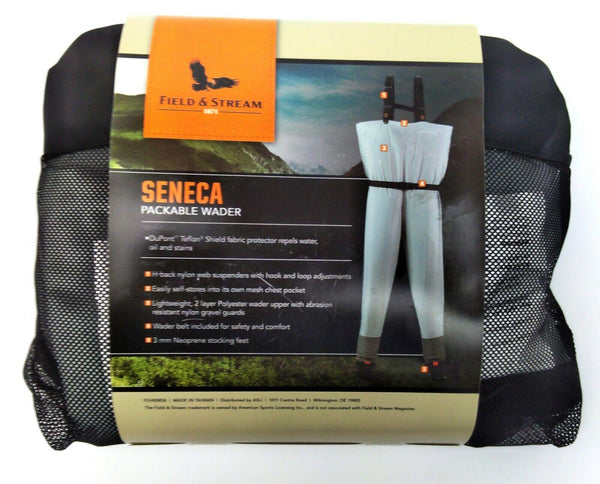 Chest Waders Field & Stream Seneca Protective Packable Lightweight Grey New