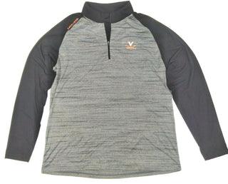 Virginia Cavaliers Men's Pullover 1/4 Zip Base Layer Gray Black X-Large
