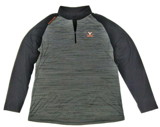 Virginia Cavaliers Men's Pullover 1/4 Zip Base Layer Gray Black X-Large