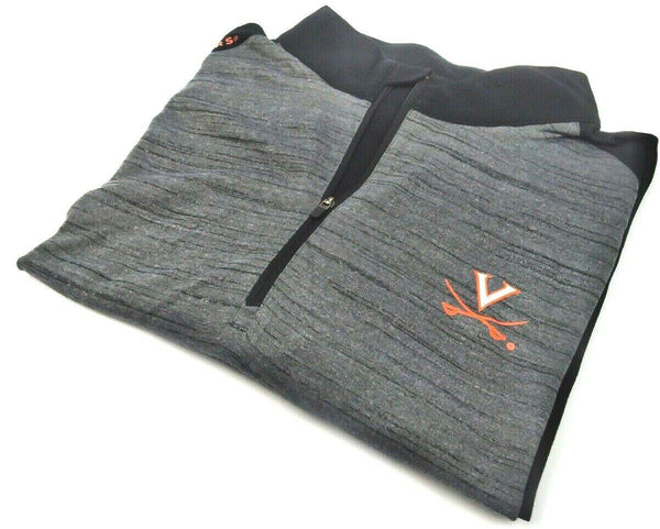 Virginia Cavaliers Men's Pullover 1/4 Zip Base Layer Gray Black X-Large