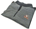 Virginia Cavaliers Men's Pullover 1/4 Zip Base Layer Gray Black X-Large