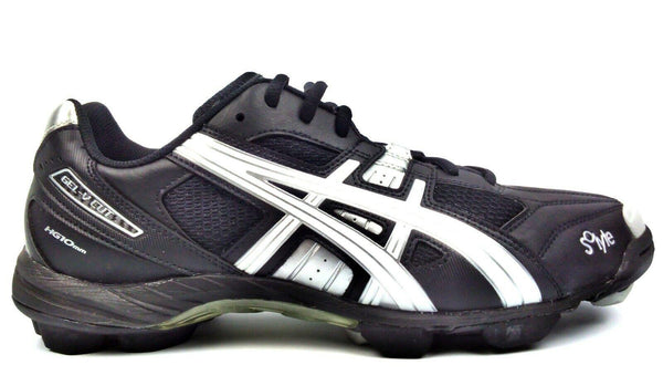 ASICS Women's Field Hockey Shoes Soccer Cleats GEL-V Cut Black White Silver New