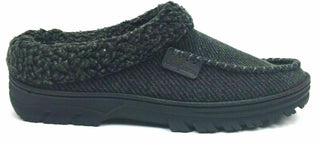 Dearfoams Men's Slippers Memory Foam Indoor and Outdoor Black Small 7-8