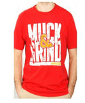 Gongshow Men’s Graphic T-Shirt Hockey Style Short Sleeve Crew Neck Tee Red - NEW