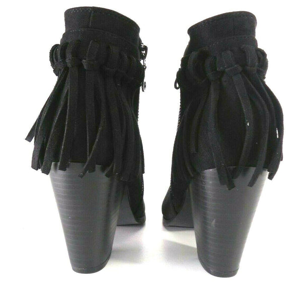 Bucco Women's Farruh Zip Ankle Boots 2.5 inch Heeled Booties Black Size 9