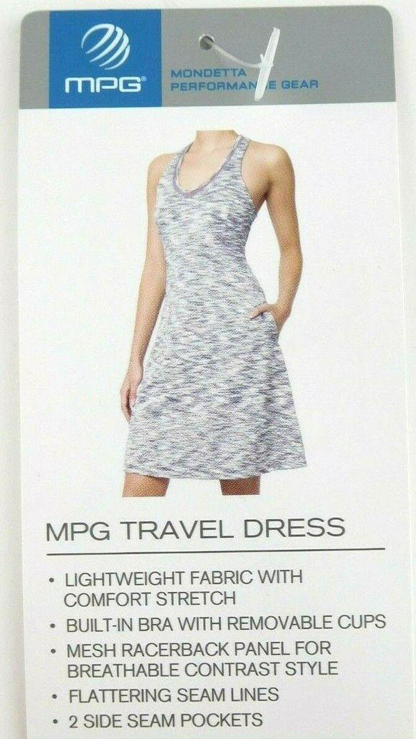 Mondetta Women's Travel Dress Performance Gear MPG Purple & Grey Combo New