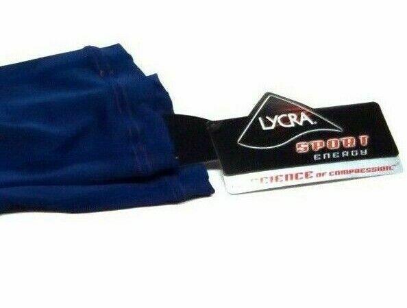 Lycra Sport Energy Compression Leg Sleeve Pain Relief Navy Size Large