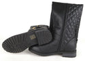 Women's Riding Boots Quilted Zipper Buckle Over Knee Black Size 6.5