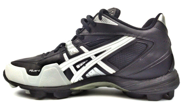 ASICS Men's Soccer Hockey Cleat Field Shoes GEL-V Cut MT Black White Silver New