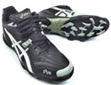 ASICS Men's Soccer Hockey Cleat Field Shoes GEL-V Cut MT Black White Silver New