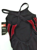 TYR Phoenix Girl's Swimsuit Splice Diamondfit One Piece Black Burgundy Size 22
