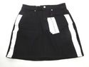 Calvin Klein Women's Mini Skirt Jeans Striped Denim Black White Size 32 New