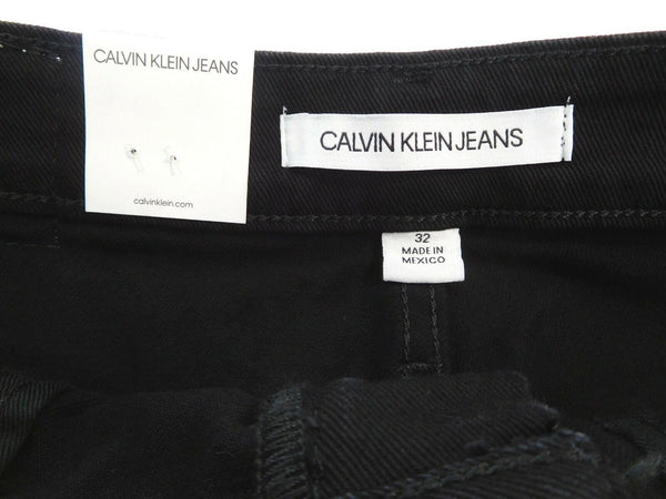 Calvin Klein Women's Mini Skirt Jeans Striped Denim Black White Size 32 New