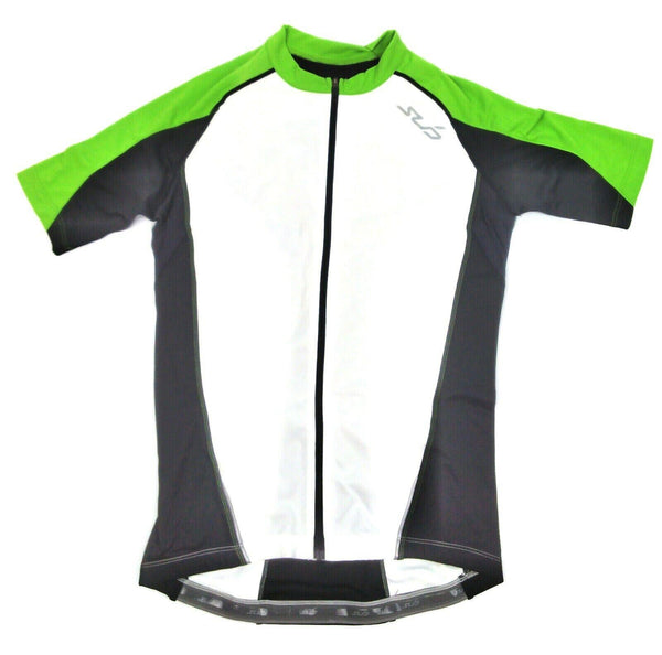 SUB Elite Men's Cycle Jersey Performance Wear Short Sleeve White/Green Medium