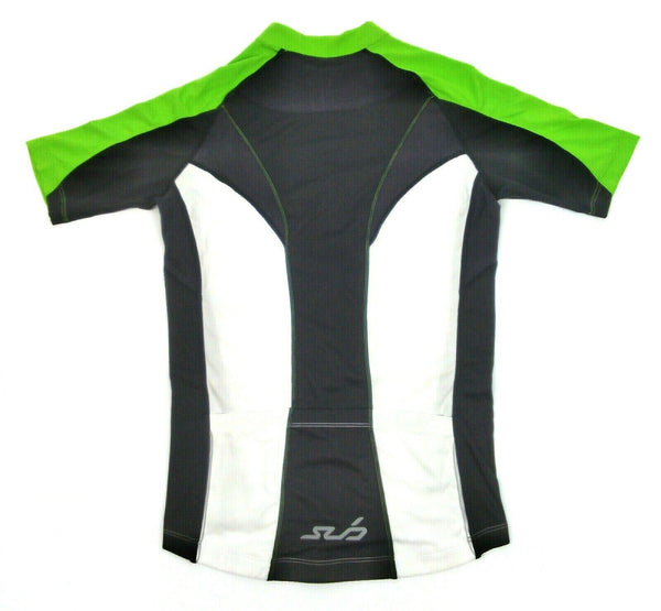 SUB Elite Men's Cycle Jersey Performance Wear Short Sleeve White/Green Medium