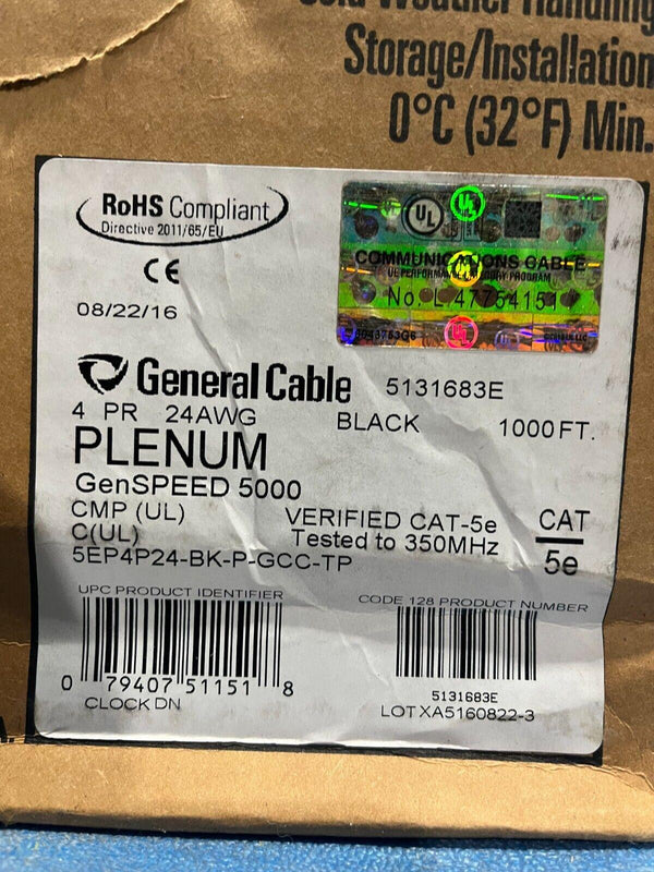 Lot of 15 Ubiquiti GenSpeed Plenum Performance Networking Cables Riser Coax