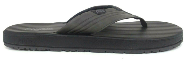 Flojos Men's Flip Flops Sandals Memory Foam Thongs Grey Black New in Box
