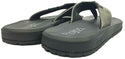 Flojos Men's Flip Flops Sandals Memory Foam Thongs Grey Black New in Box