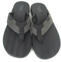 Flojos Men's Flip Flops Sandals Memory Foam Thongs Grey Black New in Box