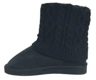 Serene Island Women's Boots Cardy Knit Sweater Button Black Size 7