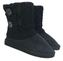Serene Island Women's Boots Cardy Knit Sweater Button Black Size 7