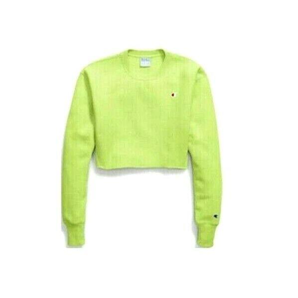 Champion Life Women's Crop Top Sweatshirt Reverse Weave Cut Off Long Sleeved Top
