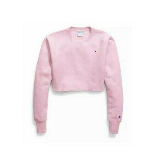 Champion Life Women's Crop Top Sweatshirt Reverse Weave Cut Off Long Sleeved Top