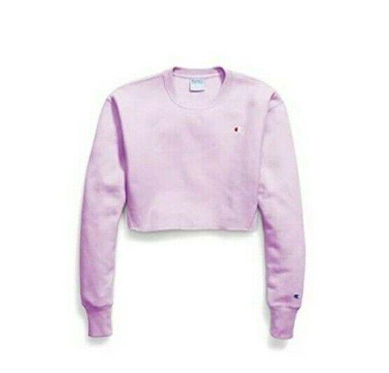 Champion Life Women's Crop Top Sweatshirt Reverse Weave Cut Off Long Sleeved Top