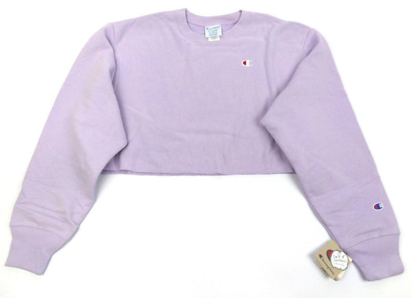 Champion Life Women's Crop Top Sweatshirt Reverse Weave Cut Off Long Sleeved Top