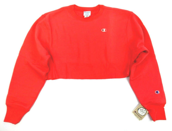 Champion Life Women's Crop Top Sweatshirt Reverse Weave Cut Off Long Sleeved Top