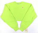 Champion Life Women's Crop Top Sweatshirt Reverse Weave Cut Off Long Sleeved Top