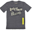 Lucky Brand Youths' T-Shirt Short Sleeve  Steel Grey Heather Size Small 7/8
