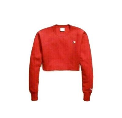 Champion Life Women's Crop Top Sweatshirt Reverse Weave Cut Off Long Sleeved Top